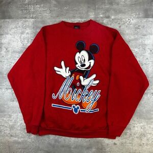 Vintage Mickey Unlimited Jerry Leigh Red Sweatshirt Mens Large Made in USA 90s